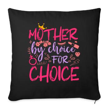 Mère féministe par choix pour - Housse de coussin décorative 45 x 45 cm - noir - Devant