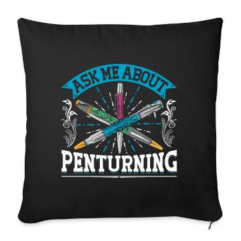 Pen Turning Kit - Sofa pillowcase 17,3'' x 17,3'' (45 x 45 cm) - black - Front