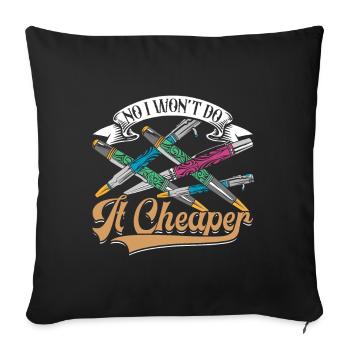 Pen Turning Kit - Sofa pillowcase 17,3'' x 17,3'' (45 x 45 cm) - black - Front