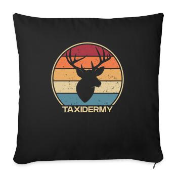 Retro Taxidermist Tools Animals Lover Taxidermy - Sofa pillowcase 17,3'' x 17,3'' (45 x 45 cm) - black - Front