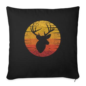Retro Taxidermist Animals Tools Lover Taxidermy - Sofa pillowcase 17,3'' x 17,3'' (45 x 45 cm) - black - Front
