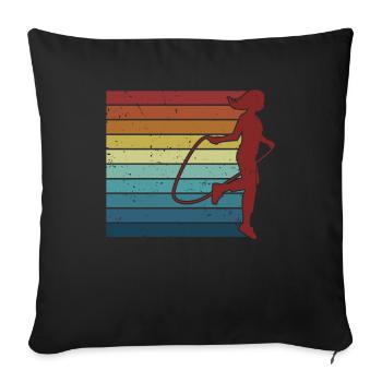 Retro Speed Skipping Jumping Professional Jump - Sofa pillowcase 17,3'' x 17,3'' (45 x 45 cm) - black - Front