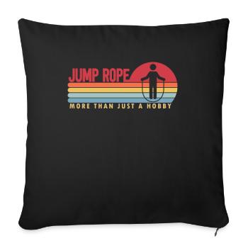 La corde à sauter plus qu’un passe-temps Sauter le saut - Housse de coussin décorative 45 x 45 cm - noir - Devant