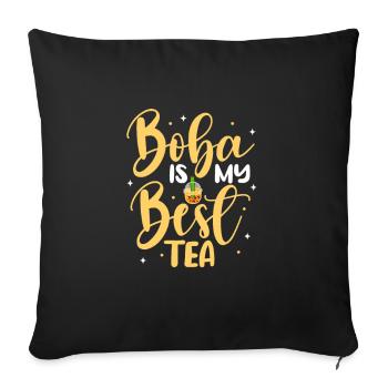 Bubble Tea - Sofakissenbezug 45 x 45 cm - Schwarz - Vorne