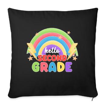 Zweite Klasse Rainbow Girls Jungen Lehrerteam 2. - Sofakissenbezug 45 x 45 cm - Schwarz - Vorne