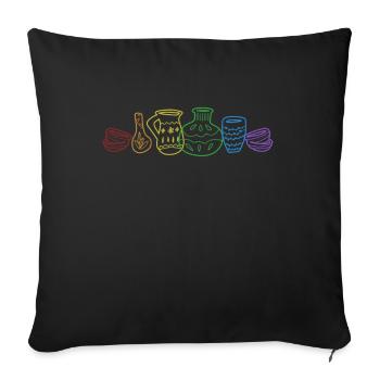 Pottery LGBT Rainbow Hobby Pottery Pro Wheel - Sofa pillowcase 17,3'' x 17,3'' (45 x 45 cm) - black - Front