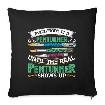 Pen Turning Kit - Sofa pillowcase 17,3'' x 17,3'' (45 x 45 cm) - black - Front