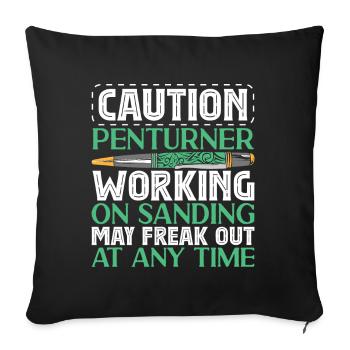 Kit de tournage de stylo - Housse de coussin décorative 45 x 45 cm - noir - Devant