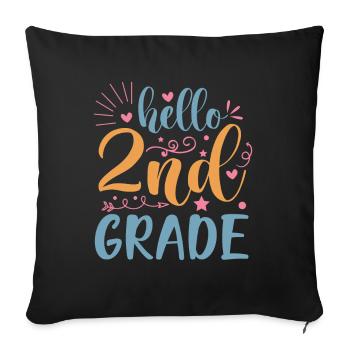 Zweite Klasse Rainbow Girls Jungen Lehrerteam 2. - Sofakissenbezug 45 x 45 cm - Schwarz - Vorne