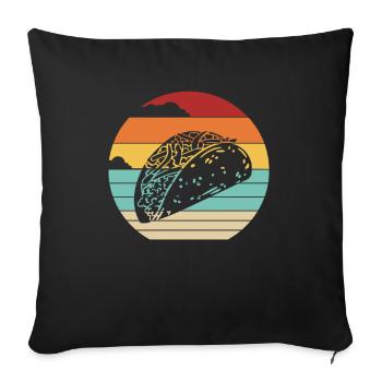 Assaisonnement rétro Hard Shell Al Pastor Taco Lover - Housse de coussin décorative 45 x 45 cm - noir - Devant