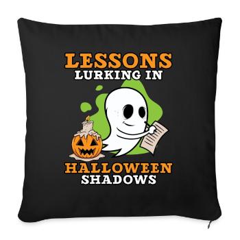 Lektionen, die in den Schatten von Halloween lauer - Sofakissenbezug 45 x 45 cm - Schwarz - Vorne