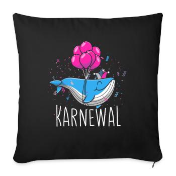 Karnewal Fasching Wal - Sofakissenbezug 45 x 45 cm - Schwarz - Vorne