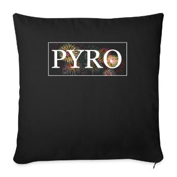 PYRO Firework - Sofa pillowcase 17,3'' x 17,3'' (45 x 45 cm) - black - Front