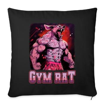 Gym Council Bodybuilding Weight Training Fun Fitness - Sofa pillowcase 17,3'' x 17,3'' (45 x 45 cm) - black - Front