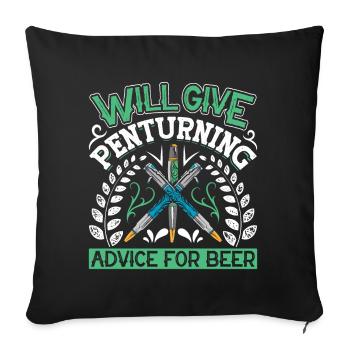 Pen Turning Kit - Sofa pillowcase 17,3'' x 17,3'' (45 x 45 cm) - black - Front