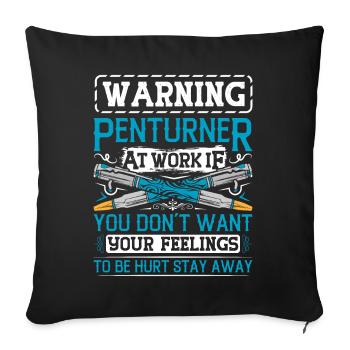 Pen Turning Kit - Sofa pillowcase 17,3'' x 17,3'' (45 x 45 cm) - black - Front