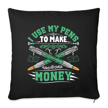 Pen Turning Kit - Sofa pillowcase 17,3'' x 17,3'' (45 x 45 cm) - black - Front