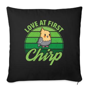 Love at first Chirp - Nymphensätztich - Sofa pillowcase 17,3'' x 17,3'' (45 x 45 cm) - black - Front
