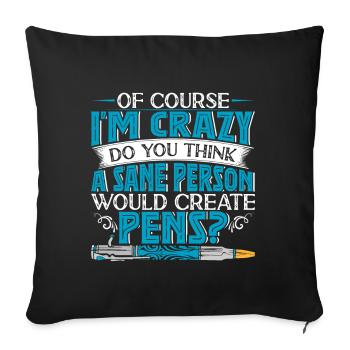 Pen Turning Kit - Sofa pillowcase 17,3'' x 17,3'' (45 x 45 cm) - black - Front