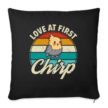 Love at first Chirp - Nymphensätztich - Sofa pillowcase 17,3'' x 17,3'' (45 x 45 cm) - black - Front