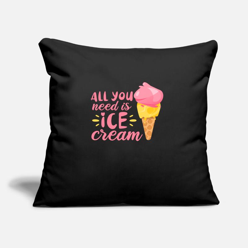 Eiscreme Eis Eiskrem Ice Cream Sommer Geschenk Sofakissenbezug 45 x 45 cm