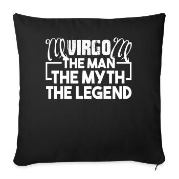 Virgo The Man The Myth The Legend - Sofa pillowcase 17,3'' x 17,3'' (45 x 45 cm) - black - Front