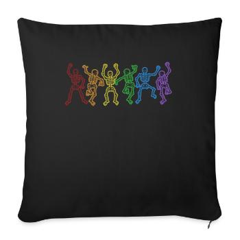 Radiologue LGBT Rainbow Radiographe Radiologue - Housse de coussin décorative 45 x 45 cm - noir - Devant