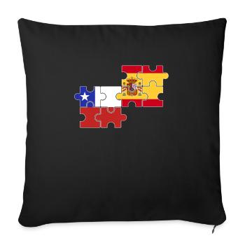 Chile Spain Flag Spanish Chilean - Sofa pillowcase 17,3'' x 17,3'' (45 x 45 cm) - black - Front