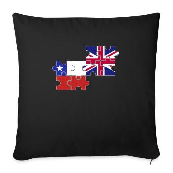 Chile UK Flag British Chilean - Sofa pillowcase 17,3'' x 17,3'' (45 x 45 cm) - black - Front