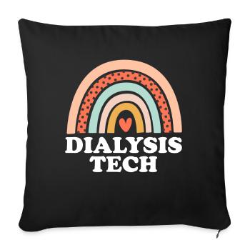 Dialysis Tech Funny Dialysis Hemodialysis - Sofa pillowcase 17,3'' x 17,3'' (45 x 45 cm) - black - Front