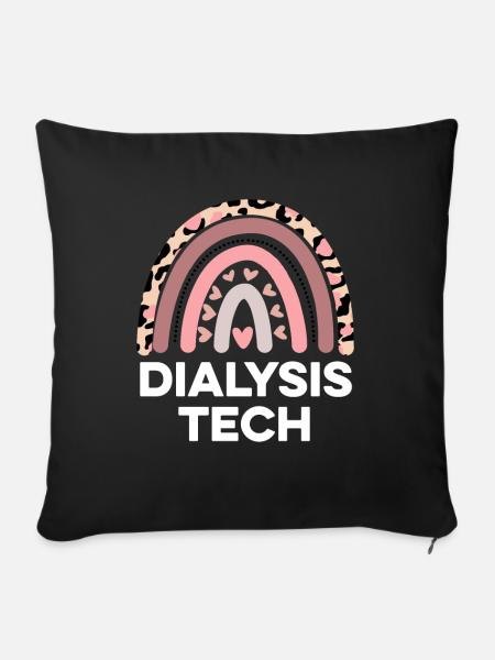 Dialyse-Tech-Dialyse-Krankenschwester Wertschätzung Lustig - Sofakissenbezug 45 x 45 cm - Schwarz