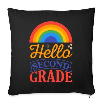 Zweite Klasse Rainbow Girls Jungen Lehrerteam 2. - Sofakissenbezug 45 x 45 cm - Schwarz - Vorne