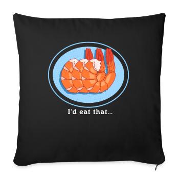 Crab Shrimp Crab Lover Crab Gift - Sofa pillowcase 17,3'' x 17,3'' (45 x 45 cm) - black - Front