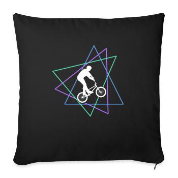 Le BMX - Housse de coussin décorative 45 x 45 cm - noir - Devant