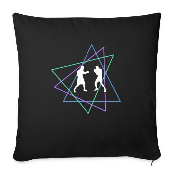 Boxe - Housse de coussin décorative 45 x 45 cm - noir - Devant