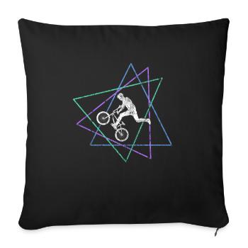 Le BMX - Housse de coussin décorative 45 x 45 cm - noir - Devant