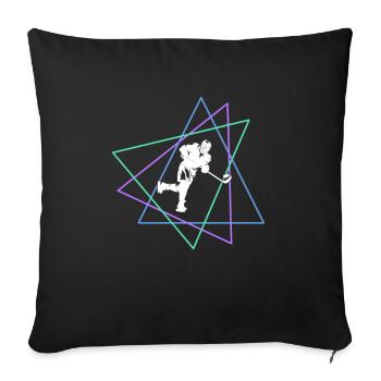 Eishockey - Sofa pillowcase 17,3'' x 17,3'' (45 x 45 cm) - black - Front