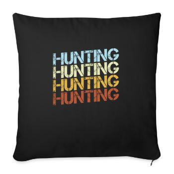 Hunting Retro - Sofa pillowcase 17,3'' x 17,3'' (45 x 45 cm) - black - Front