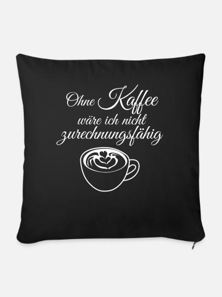 Kaffee Morgenmuffel Kaffeetrinker - Sofakissenbezug 45 x 45 cm - Schwarz