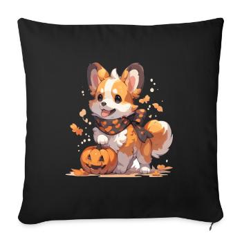 Corgi Corgi Chien Corgi Halloween Corgis Pet - Housse de coussin décorative 45 x 45 cm - noir - Devant