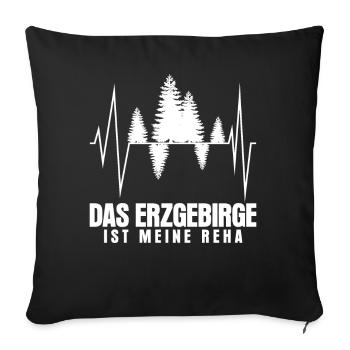 Erzgebirge - Sofakissenbezug 45 x 45 cm - Schwarz - Vorne