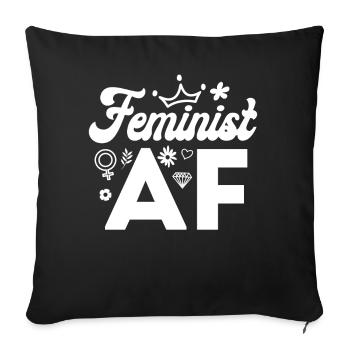 Feminist Feminist Af - Sofakissenbezug 45 x 45 cm - Schwarz - Vorne