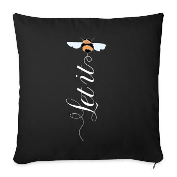 Let It Bee - Sofakissenbezug 45 x 45 cm - Schwarz - Vorne