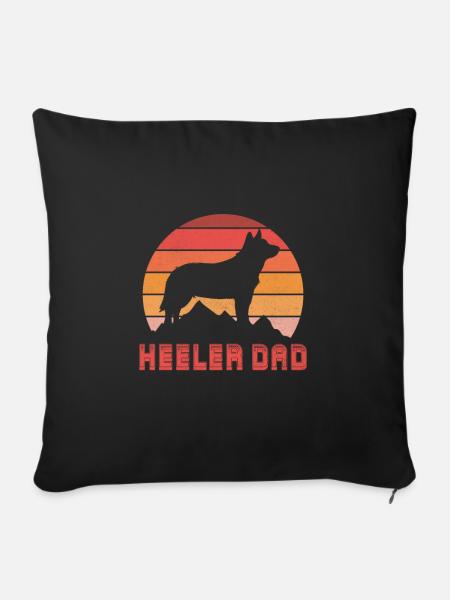 Australian Cattle Dog Vater - Sofakissenbezug 45 x 45 cm - Schwarz