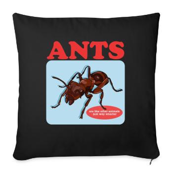Fourmis Ferme | Cadeau Formicarium de fourmi - Housse de coussin décorative 45 x 45 cm - noir - Devant