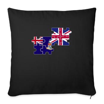 Îles Caïmans Drapeau britannique - Housse de coussin décorative 45 x 45 cm - noir - Devant