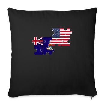 Îles Caïmans États-Unis Drapeau Îles Caïmans - Housse de coussin décorative 45 x 45 cm - noir - Devant