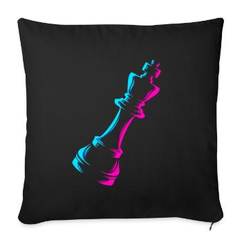 Grandmaster Queen Player Professional Chess - Sofa pillowcase 17,3'' x 17,3'' (45 x 45 cm) - black - Front