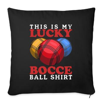 Boccia Bocce Bocciaspieler Boulesport Geschenk - Sofakissenbezug 45 x 45 cm - Schwarz - Vorne