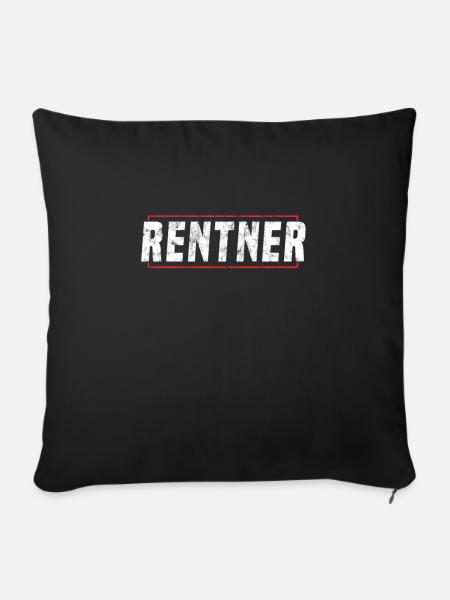 Rentner - Sofakissenbezug 45 x 45 cm - Schwarz